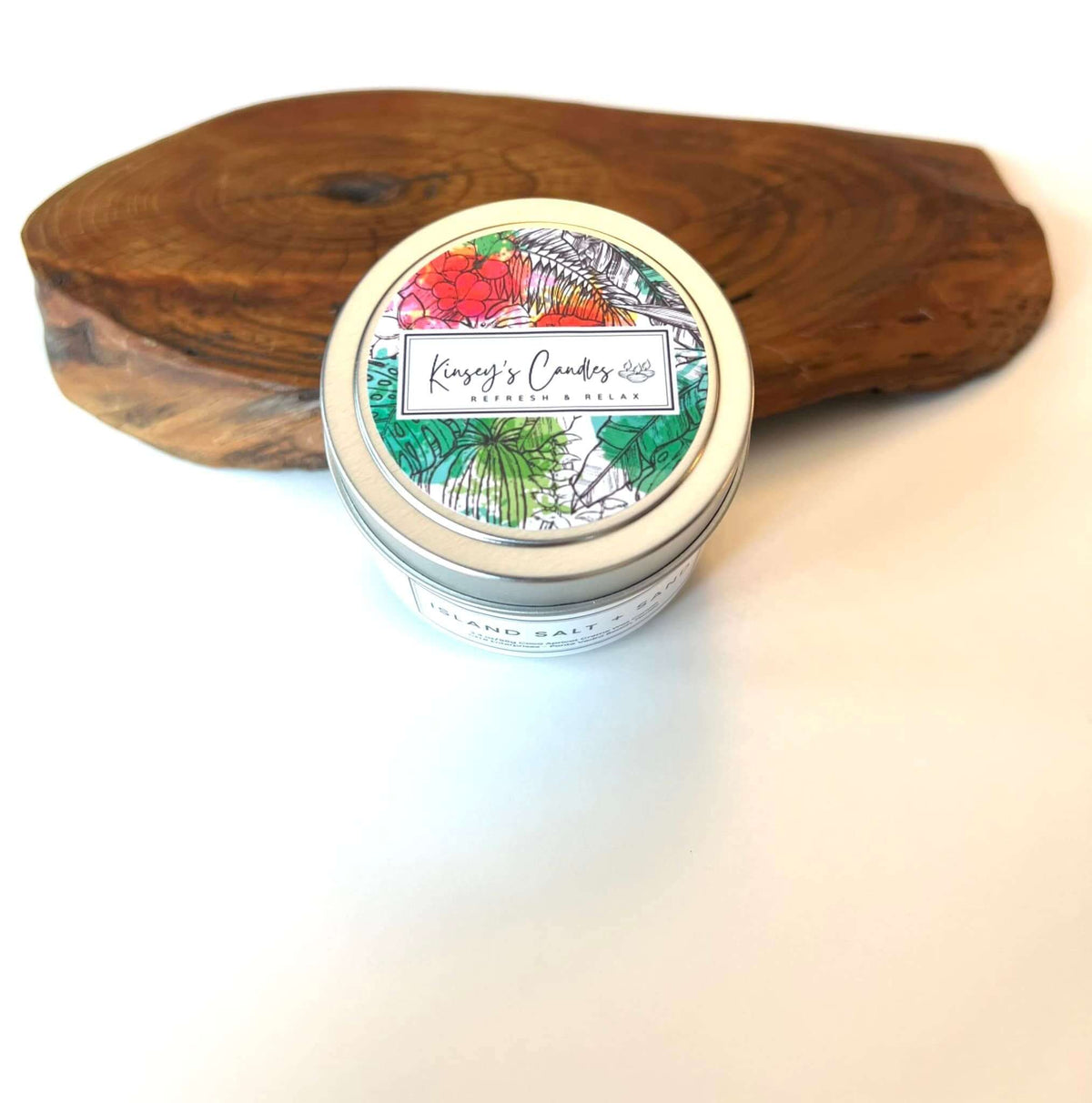Island Salt + Sand Travel Candle - Kinsey's Candles