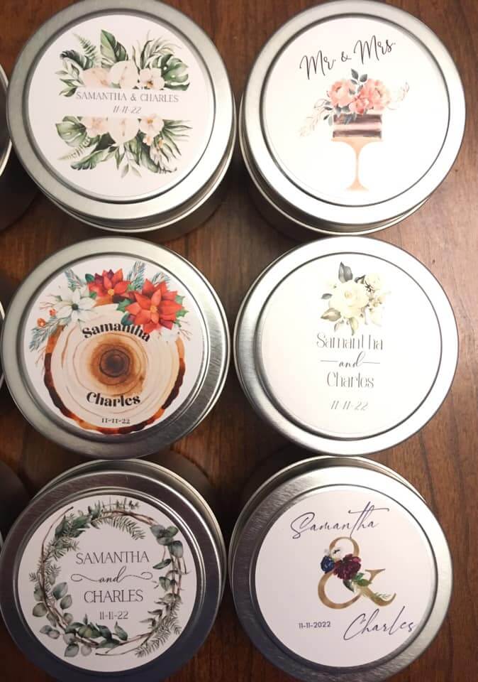Wedding Favors Personalized Candles - Kinsey's Candles