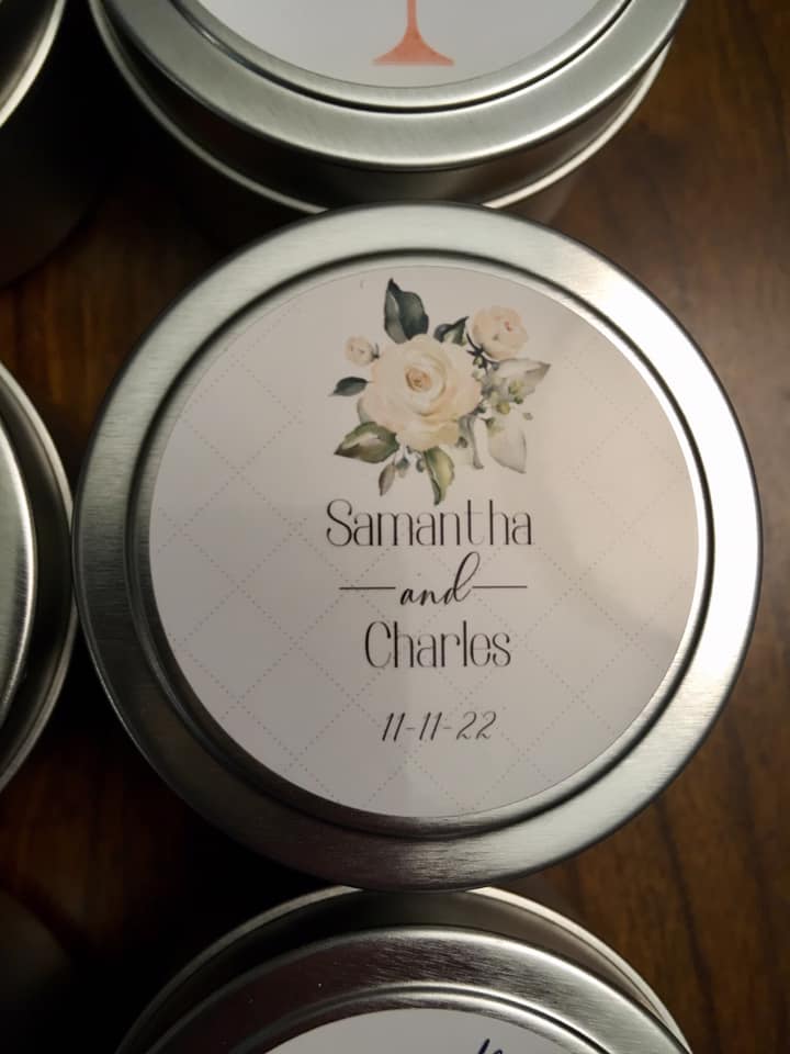 Wedding Favors Personalized Candles - Kinsey's Candles