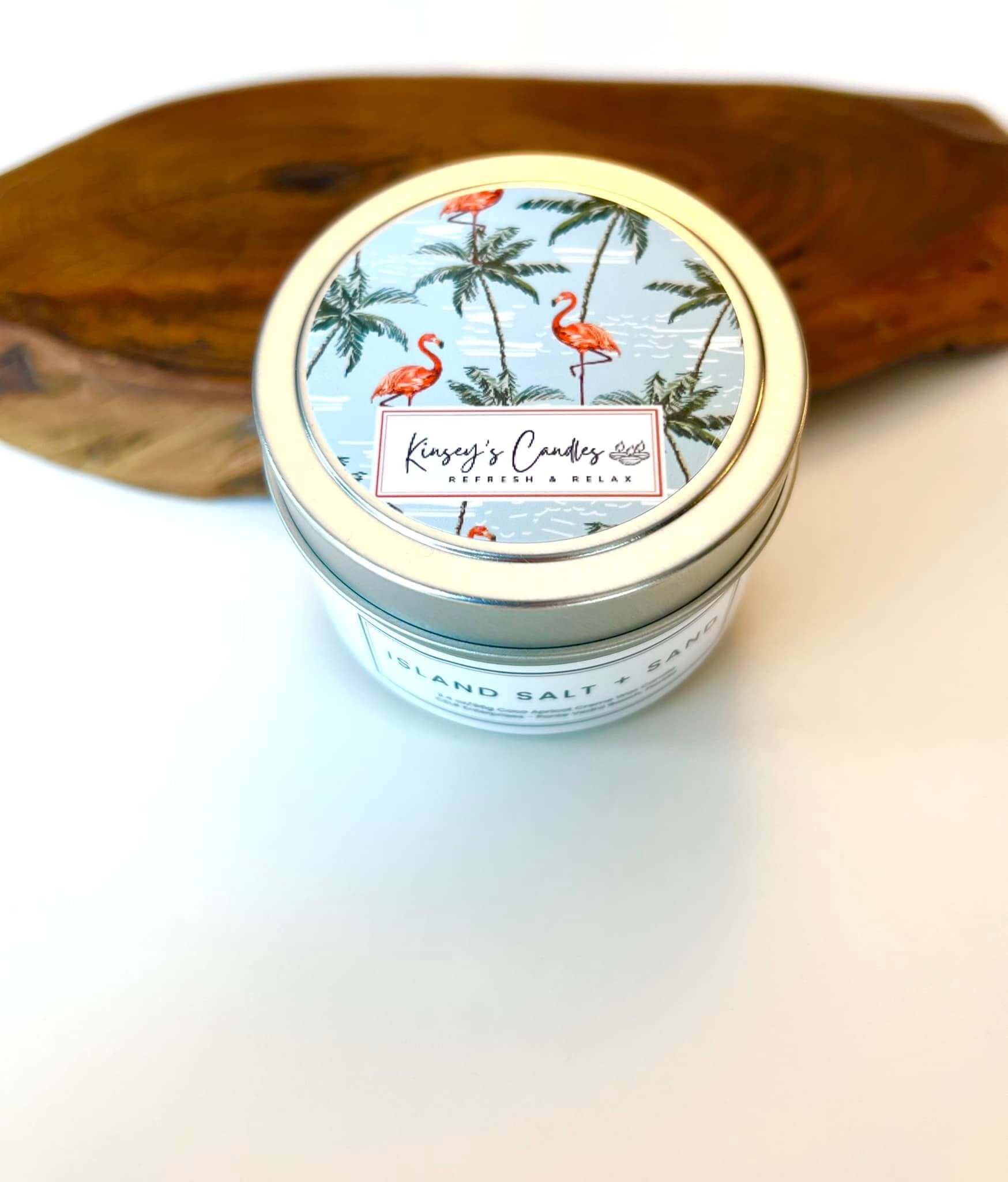 Island Salt + Sand Travel Candle - Kinsey's Candles