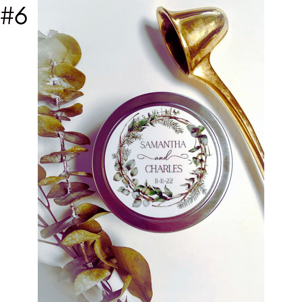 Wedding Favor Personalized Candles - Kinsey's Candles