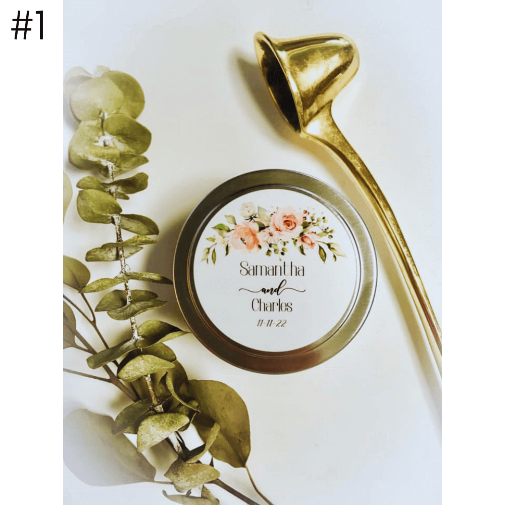 Wedding Favor Personalized Candles - Kinsey's Candles