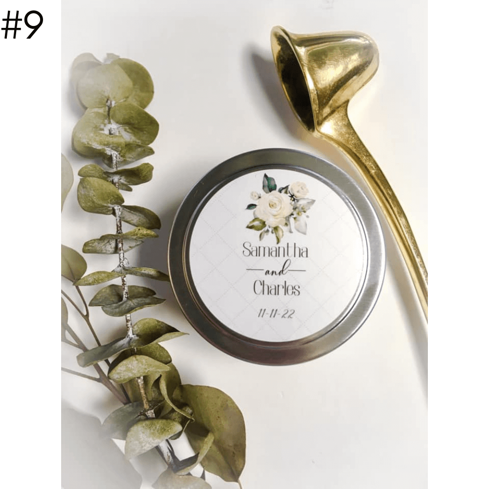 Wedding Favor Personalized Candles - Kinsey's Candles